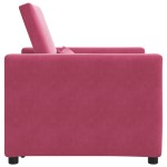 vidaXL Sofa Pat Unilaterala cu roți bordo 90 x 165 x 87 cm Catifea