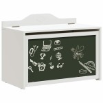 vidaXL Cutie pentru jucării Alb 73 x 33 x 55 cm Lemn compozit