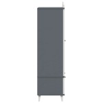 vidaXL Dulap cu tablă de scris cu sertar Gri și alb Lemn compozit