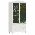 vidaXL Dulap cu tablă de scris Alb 90 x 45 x 180 cm Lemn compozit