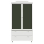 vidaXL Dulap cu tablă de scris Alb 90 x 45 x 180 cm Lemn compozit