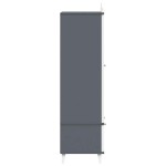 vidaXL Dulap cu tablă de scris cu sertar Gri și alb Lemn compozit