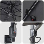 vidaXL Parasol de Grădină Antracit 248,5 x 247,5 x 160 cm