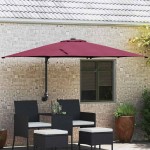 vidaXL Parasol de Grădină Roșu Bordeaux 248,5 x 247,5 x 160 cm