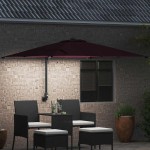 vidaXL Parasol de Grădină Roșu Bordeaux 248,5 x 247,5 x 160 cm