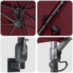 vidaXL Parasol de Grădină Roșu Bordeaux 248,5 x 247,5 x 160 cm