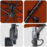 vidaXL Parasol de Grădină Terracota 248,5 x 247,5 x 160 cm