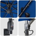 vidaXL Parasol de Grădină Albastru azur 248,5 x 247,5 x 160 cm