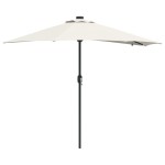 vidaXL Parasol de Grădină Nisipiu 294 x 150 x 223 cm țesătură