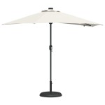 vidaXL Parasol de Grădină Nisipiu 294 x 150 x 223 cm țesătură