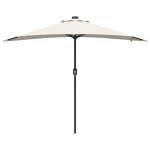 vidaXL Parasol de Grădină Nisipiu 294 x 150 x 223 cm țesătură