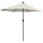 vidaXL Parasol de Grădină Nisipiu 294 x 150 x 223 cm țesătură