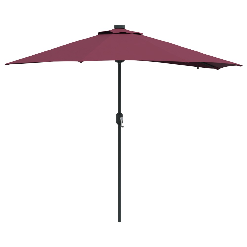 vidaXL Parasol de Grădină Roșu bordo 294 x 150 x 223 cm țesătură