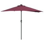 vidaXL Parasol de Grădină Roșu bordo 294 x 150 x 223 cm țesătură