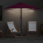 vidaXL Parasol de Grădină Roșu bordo 294 x 150 x 223 cm țesătură