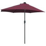 vidaXL Parasol de Grădină Roșu bordo 294 x 150 x 223 cm țesătură