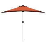 vidaXL Parasol de Grădină Terracota 294 x 150 x 223 cm țesătură
