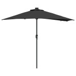 vidaXL Parasol de Grădină Negru 294 x 150 x 223 cm țesătură