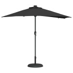 vidaXL Parasol de Grădină Negru 294 x 150 x 223 cm țesătură