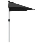 vidaXL Parasol de Grădină Negru 294 x 150 x 223 cm țesătură