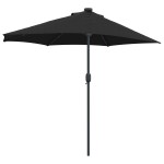 vidaXL Parasol de Grădină Negru 294 x 150 x 223 cm țesătură