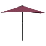 vidaXL Parasol de Grădină Roșu Bordeaux 294 x 150 x 224 cm