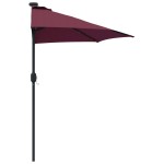 vidaXL Parasol de Grădină Roșu Bordeaux 294 x 150 x 224 cm