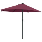 vidaXL Parasol de Grădină Roșu Bordeaux 294 x 150 x 224 cm