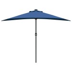 vidaXL Parasol de Grădină Albastru azur 294 x 150 x 224 cm