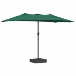 vidaXL Parasol de Grădină Verde 385 x 209 x 244 cm Poliester și oțel