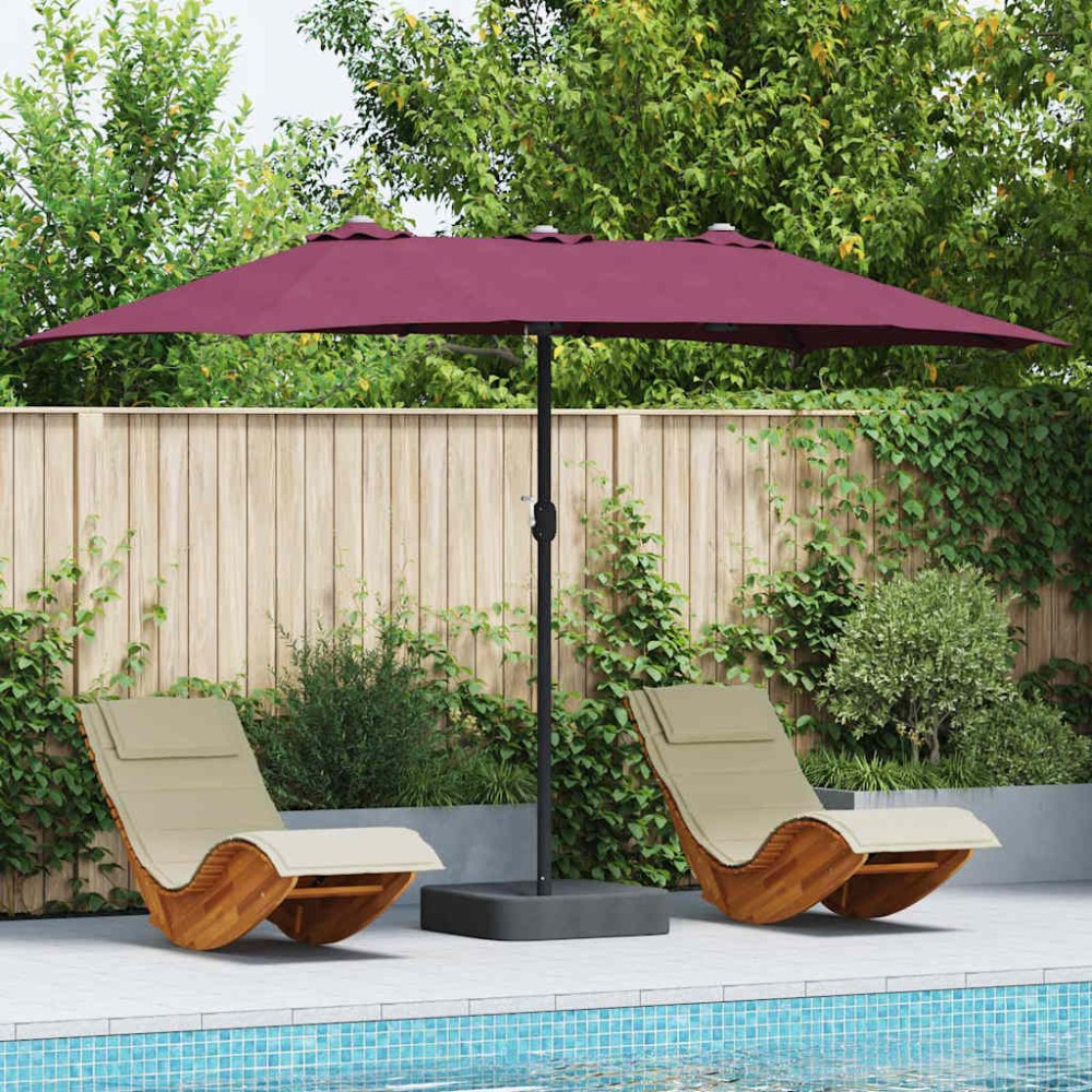 vidaXL Parasol de Grădină Roșu Bordeaux 385 x 209 x 244 cm