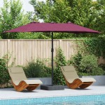 vidaXL Parasol de Grădină Roșu Bordeaux 385 x 209 x 244 cm