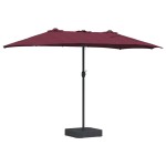 vidaXL Parasol de Grădină Roșu Bordeaux 385 x 209 x 244 cm