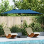 vidaXL Parasol de Grădină Albastru azur 385 x 209 x 244 cm
