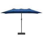 vidaXL Parasol de Grădină Albastru azur 385 x 209 x 244 cm