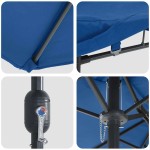 vidaXL Parasol de Grădină Albastru azur 385 x 209 x 244 cm
