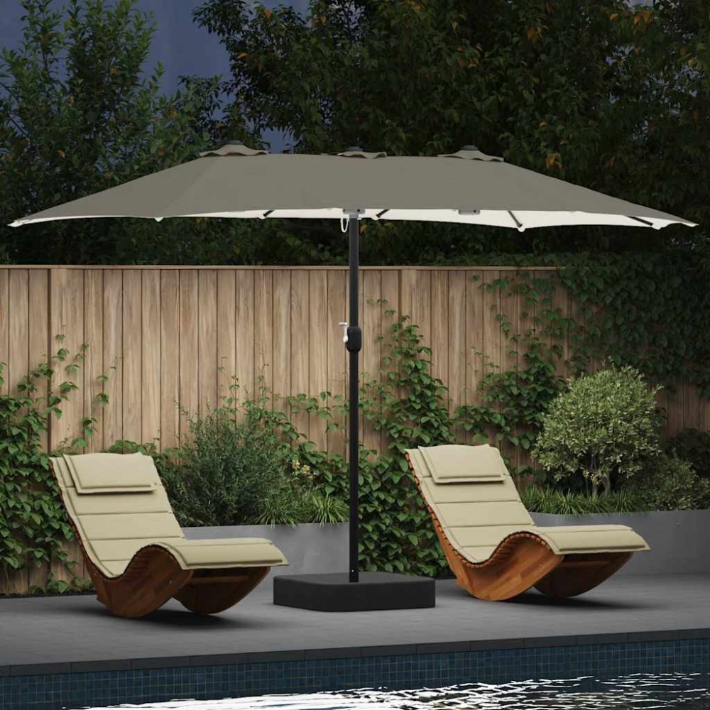 vidaXL Parasol de Grădină Nisip și Antracit 385 x 209 x 244 cm