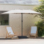 vidaXL Parasol de Grădină Nisip și Antracit 385 x 209 x 244 cm