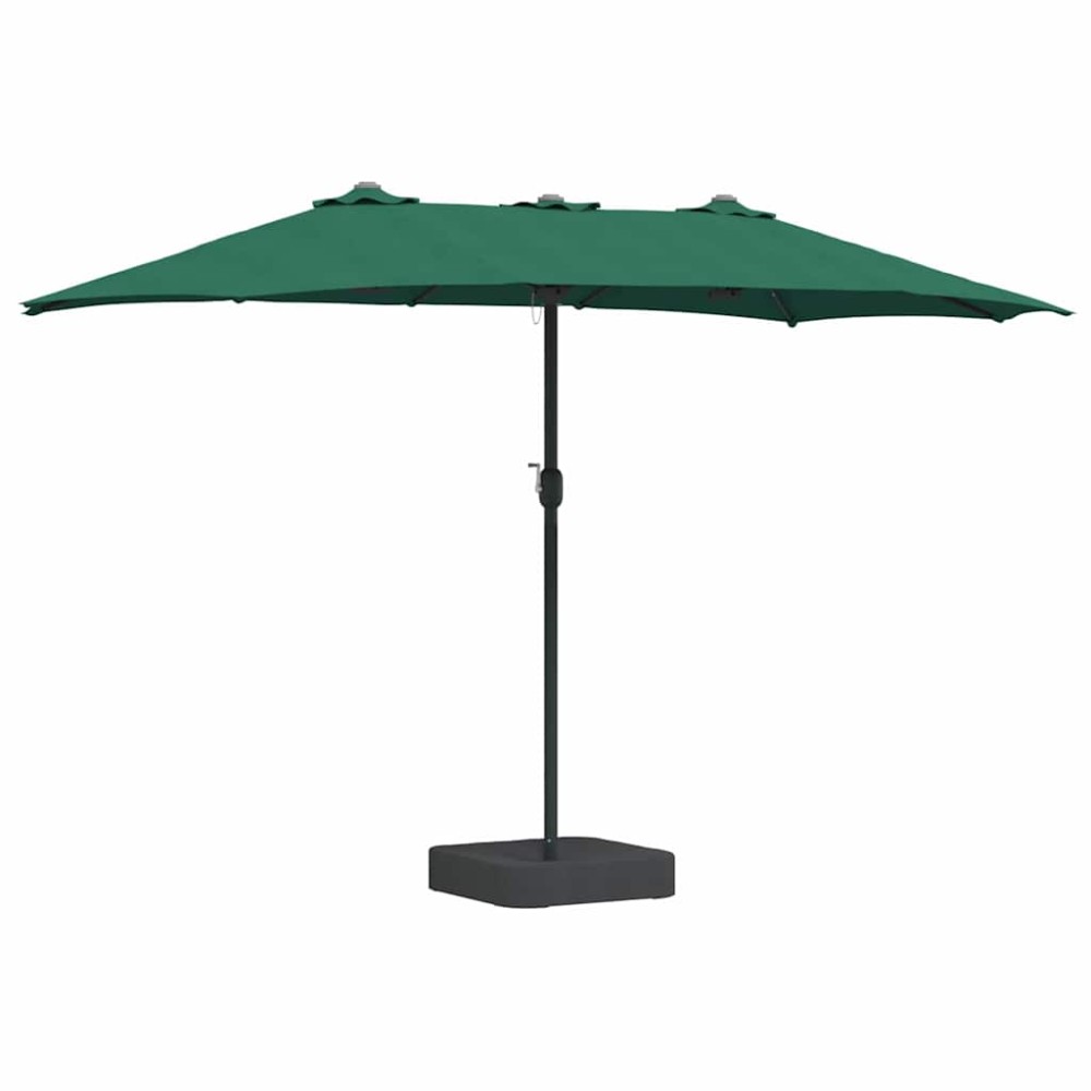 vidaXL Parasol de Grădină Verde 385 x 209 x 244 cm Poliester