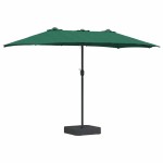 vidaXL Parasol de Grădină Verde 385 x 209 x 244 cm Poliester