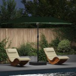 vidaXL Parasol de Grădină Verde 385 x 209 x 244 cm Poliester