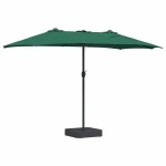 vidaXL Parasol de Grădină Verde 385 x 209 x 244 cm Poliester