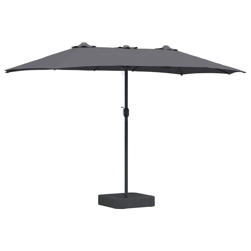vidaXL Parasol de Grădină Antracit 385 x 209 x 244 cm Poliester