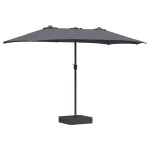 vidaXL Parasol de Grădină Antracit 385 x 209 x 244 cm Poliester