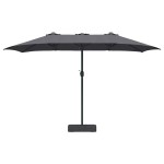 vidaXL Parasol de Grădină Antracit 385 x 209 x 244 cm Poliester