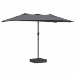 vidaXL Parasol de Grădină Antracit 385 x 209 x 244 cm Poliester