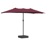vidaXL Parasol de Grădină Roșu Bordeaux 385 x 209 x 244 cm Poliester