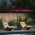 vidaXL Parasol de Grădină Roșu Bordeaux 385 x 209 x 244 cm Poliester
