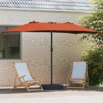 vidaXL Parasol de Grădină Terracota 385 x 209 x 244 cm Poliester
