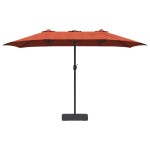 vidaXL Parasol de Grădină Terracota 385 x 209 x 244 cm Poliester